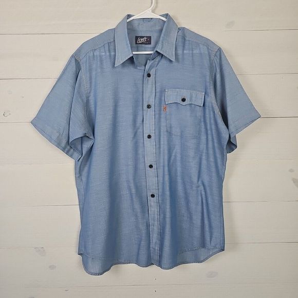 Levi's Orange Tab Vintage Cowboy Button Up Shirt Chambray Denim‎ Mens XL - Picture 1 of 10